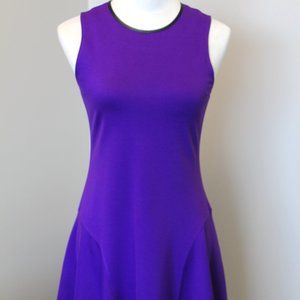 Lauren Ralph Lauren Purple Ponte A-Line Dress, Petite Small